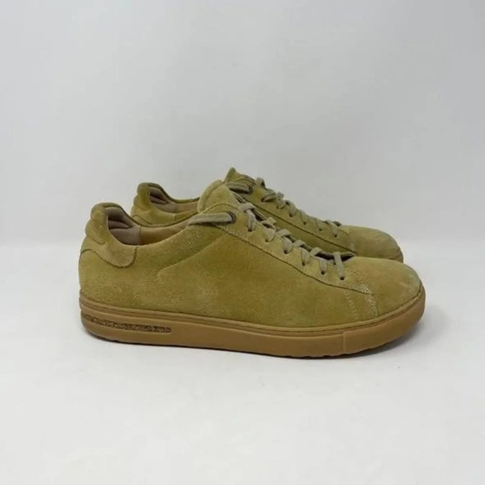 Birkenstock Bend Low Casual Sneakers Mens 43L 10.5 Faded Khaki Suede‎ Footbed